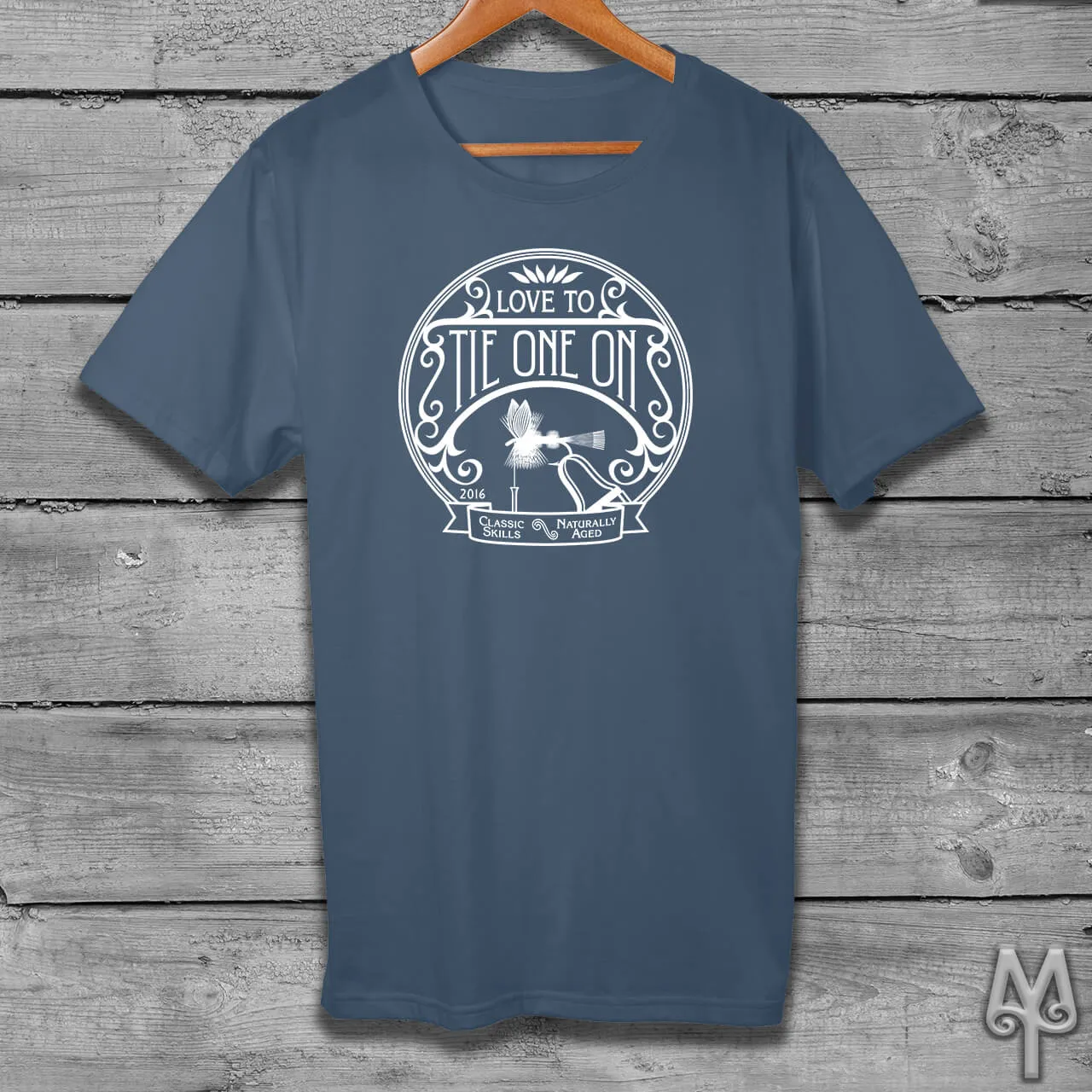 Tie One On, white logo t-shirt