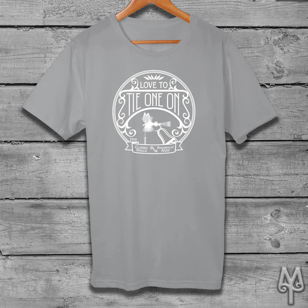 Tie One On, white logo t-shirt