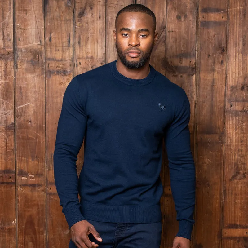 Timeless Kingsley Heath Cashmere-Blend Crew Pullover - Midnight
