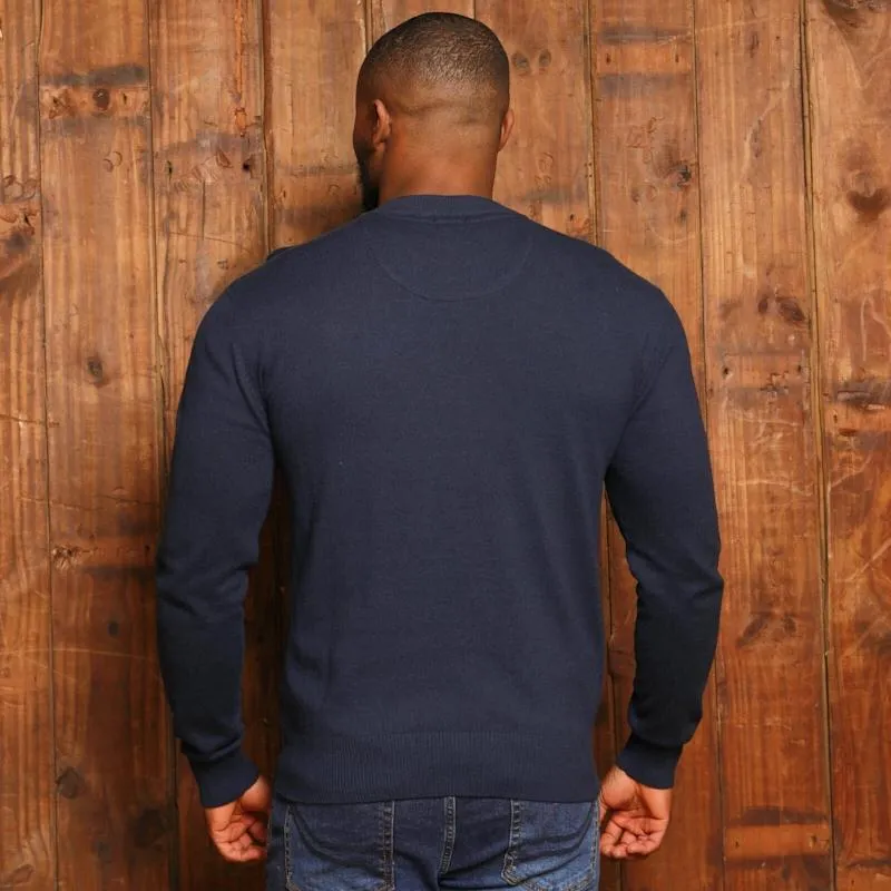 Timeless Kingsley Heath Cashmere-Blend Crew Pullover - Midnight