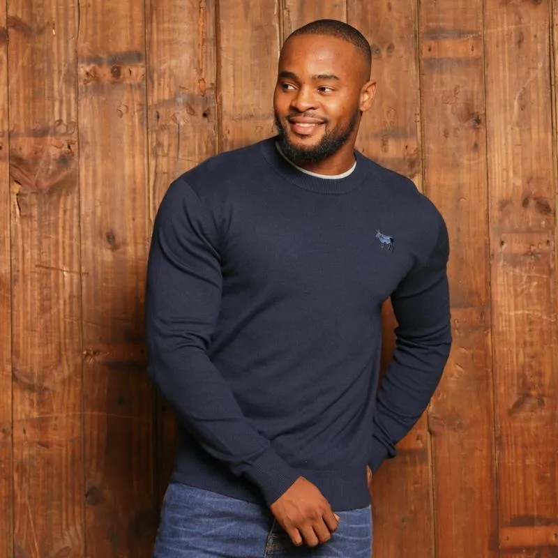 Timeless Kingsley Heath Cashmere-Blend Crew Pullover - Midnight