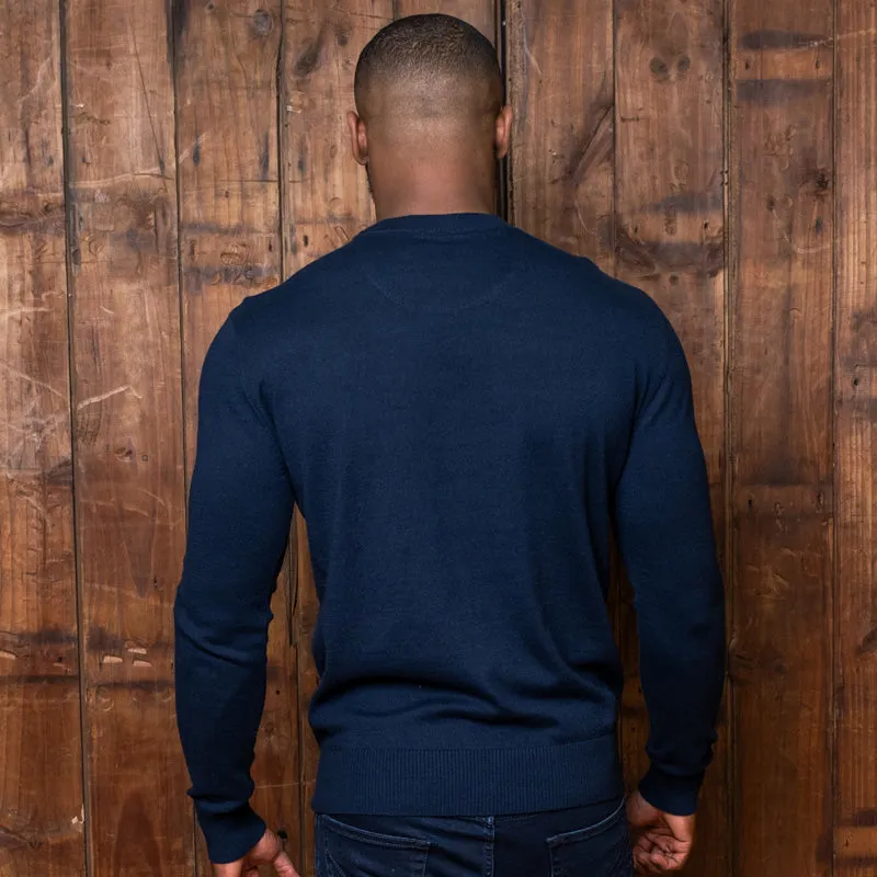 Timeless Kingsley Heath Cashmere-Blend Crew Pullover - Midnight