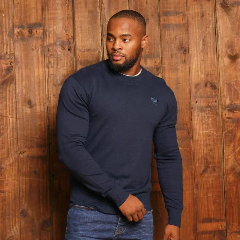 Timeless Kingsley Heath Cashmere-Blend Crew Pullover - Midnight