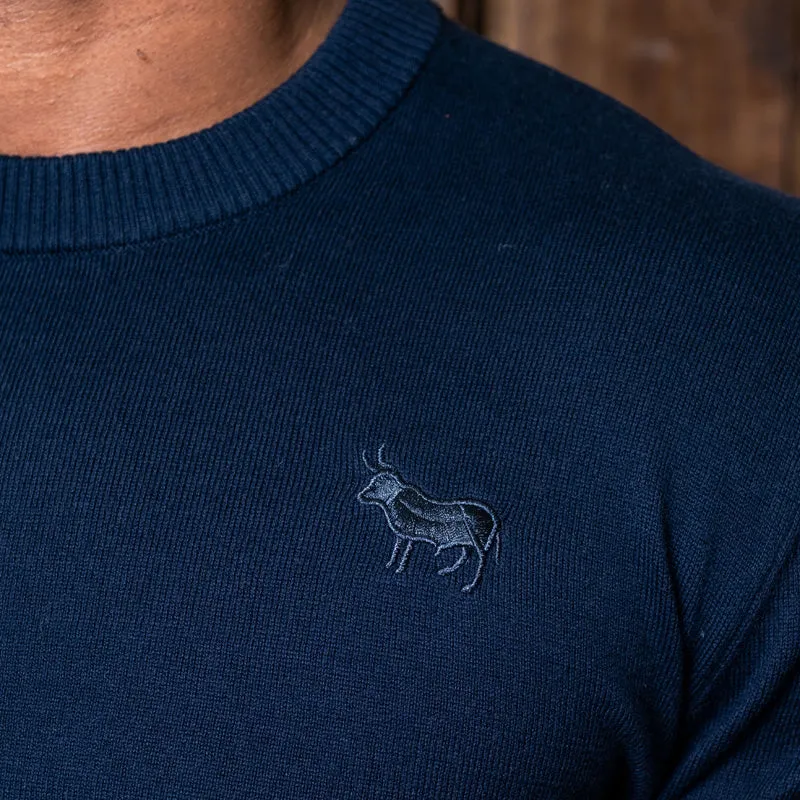 Timeless Kingsley Heath Cashmere-Blend Crew Pullover - Midnight
