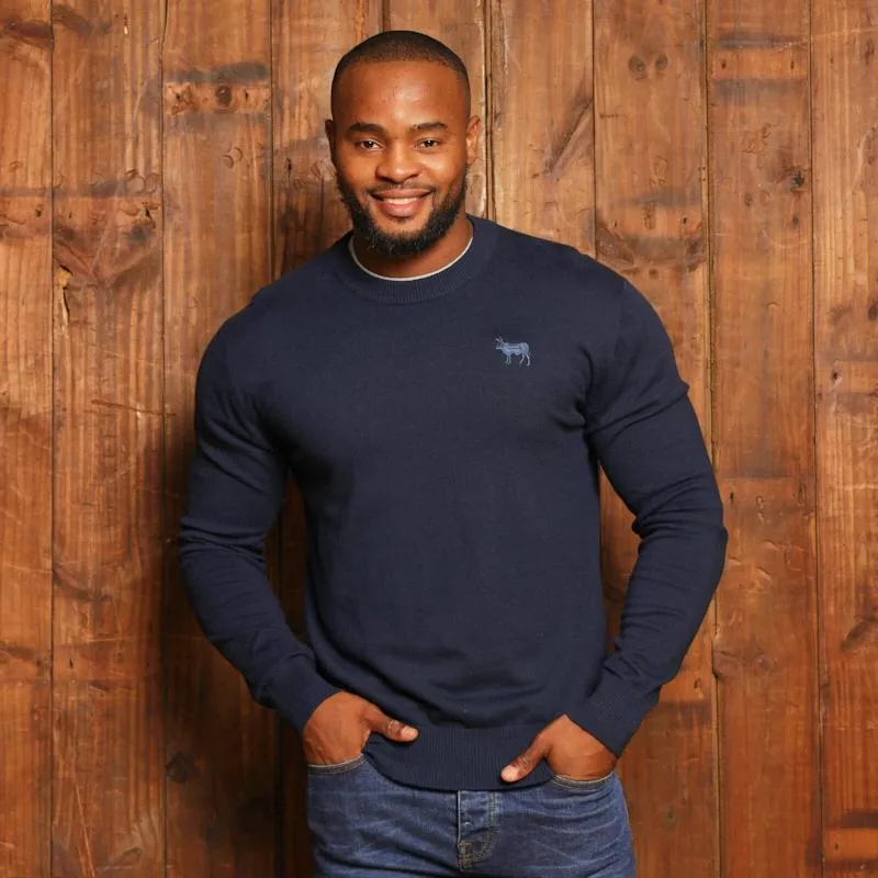 Timeless Kingsley Heath Cashmere-Blend Crew Pullover - Midnight