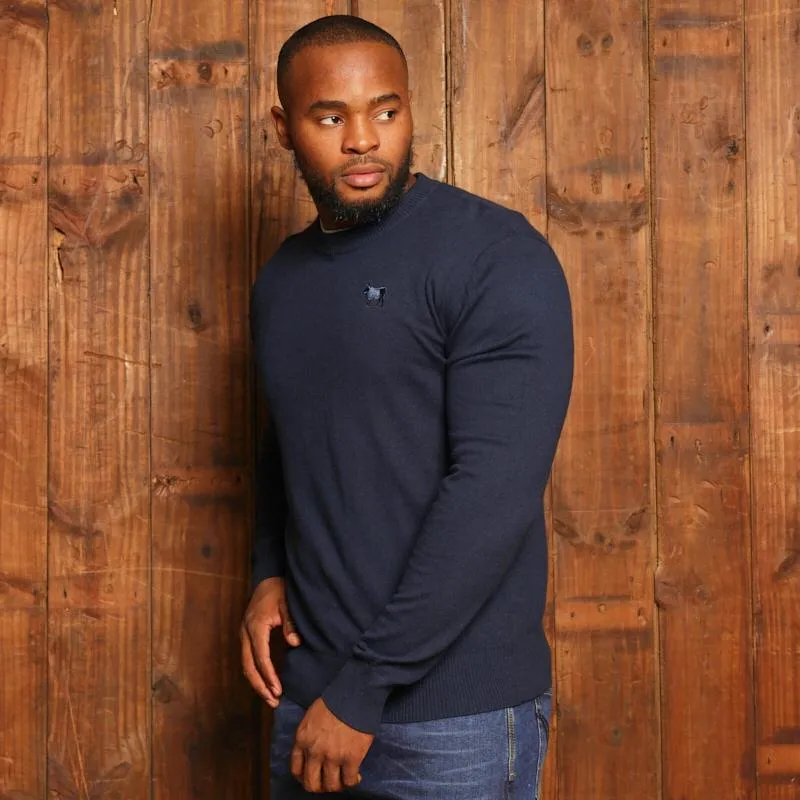 Timeless Kingsley Heath Cashmere-Blend Crew Pullover - Midnight
