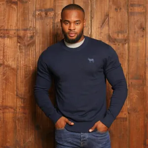 Timeless Kingsley Heath Cashmere-Blend Crew Pullover - Midnight