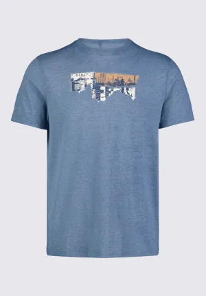 Tobras Men's Graphic T-shirt in Mirage Blue - BM24325