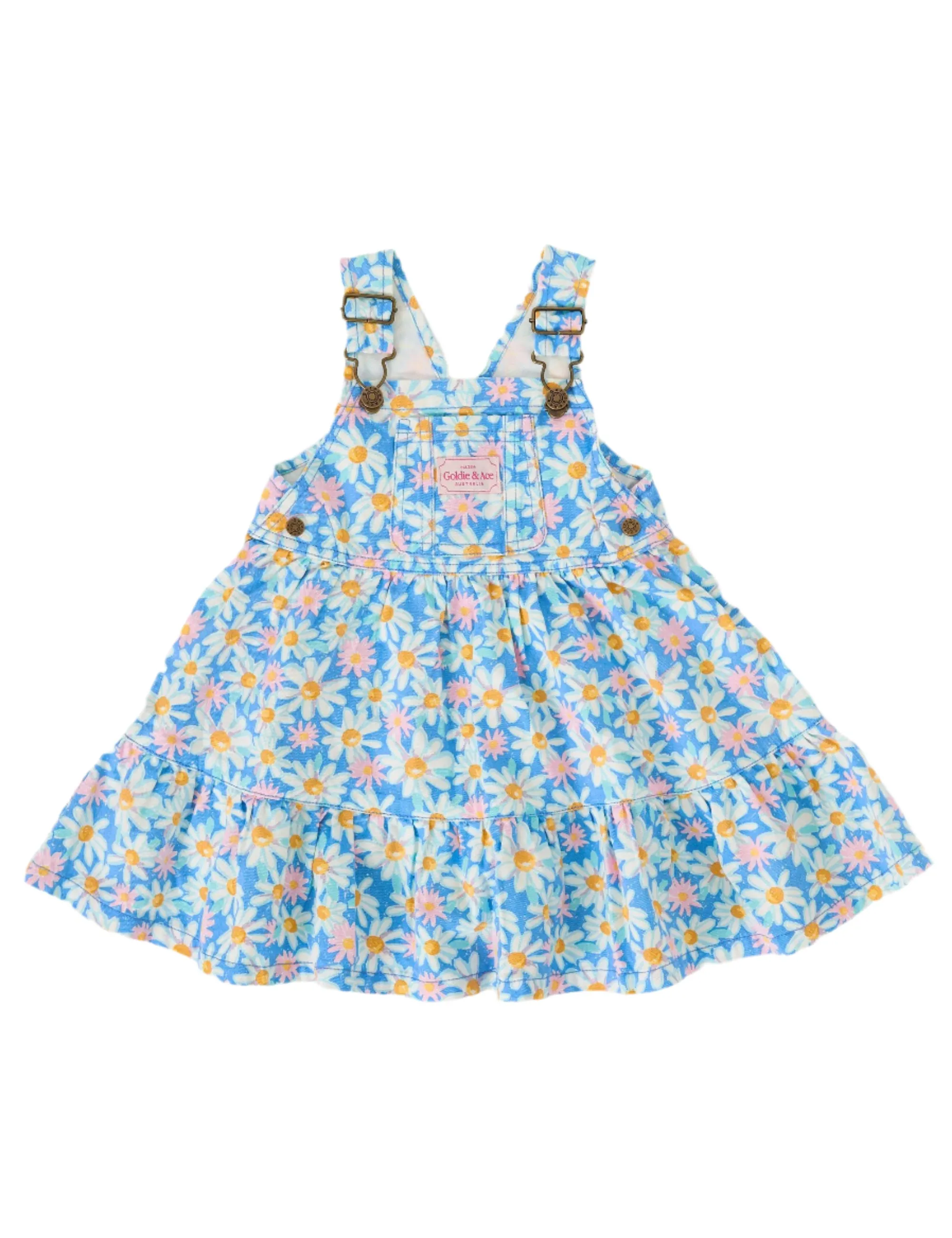 TULLY TIERED PINAFORE DRESS SEASIDE DAISY | Goldie   Ace