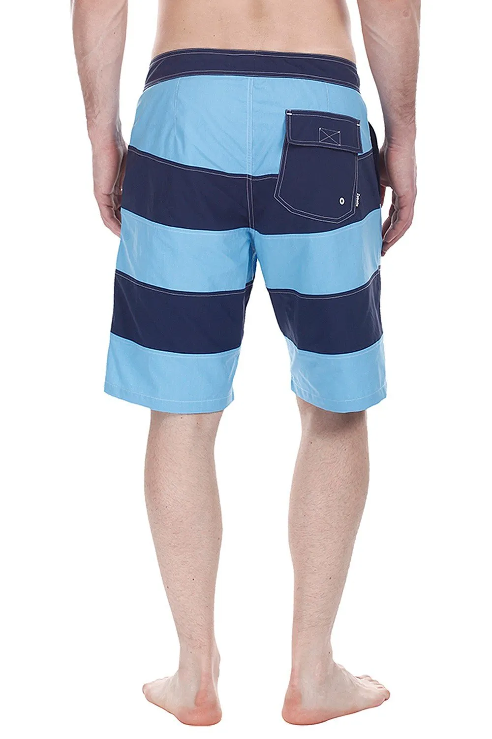 Twin Color Block Stripe Nylon Swim Shorts