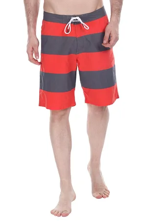 Twin Color Block Stripe Nylon Swim Shorts