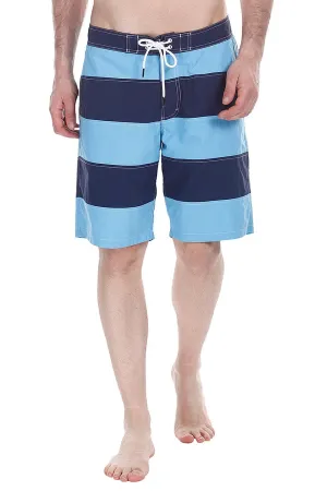 Twin Color Block Stripe Nylon Swim Shorts