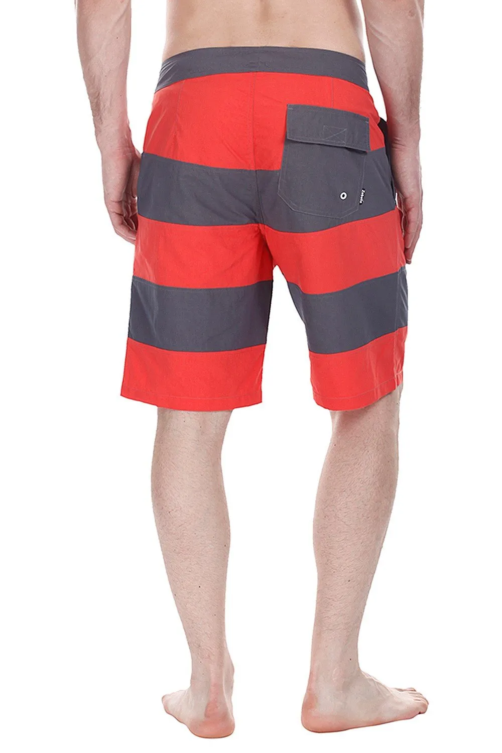 Twin Color Block Stripe Nylon Swim Shorts
