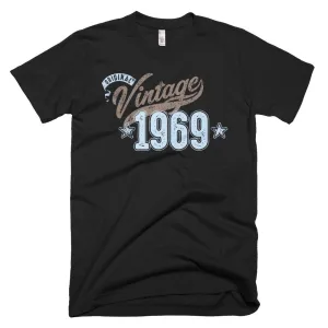 Unisex Year of Birth, 1969, "Vintage" Typographic T-Shirt
