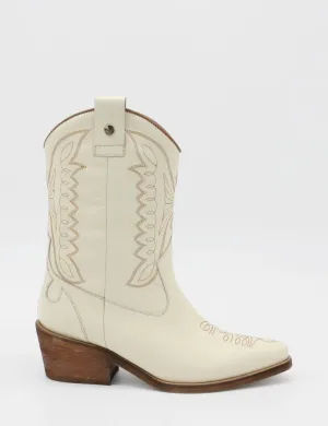 Unstoppable western cowboy boot off white leather womens shoes