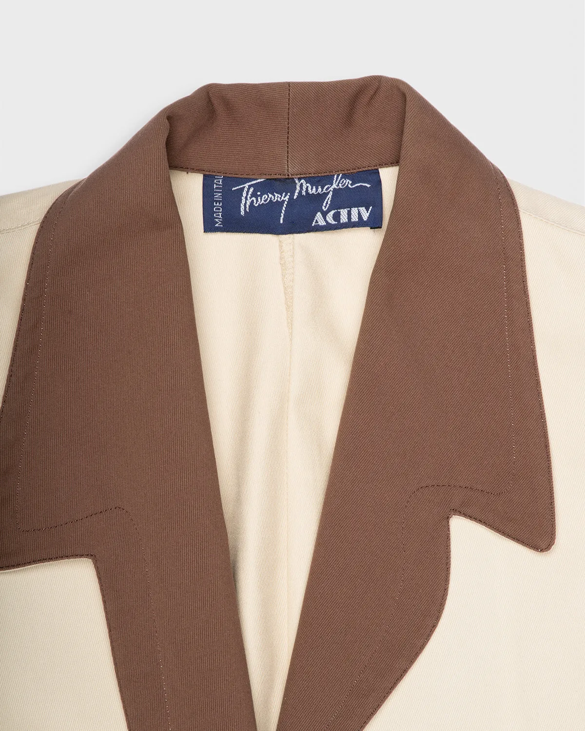 Vintage '80s Mugler beige blazer