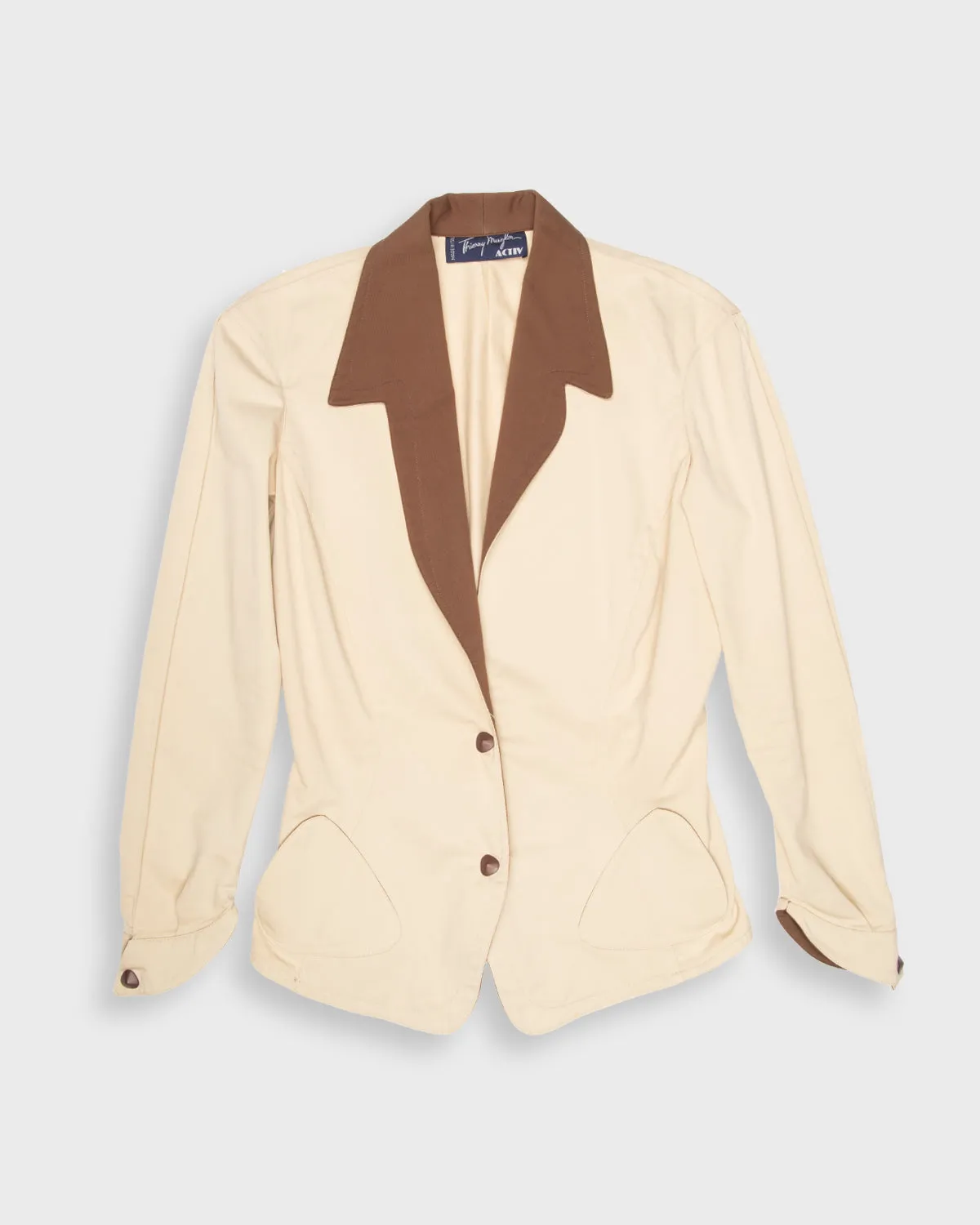 Vintage '80s Mugler beige blazer