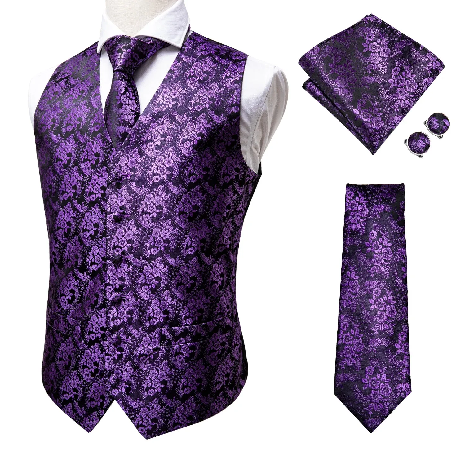 Vintage Brown Paisley Formal Vest
