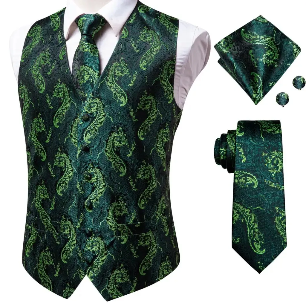 Vintage Brown Paisley Formal Vest