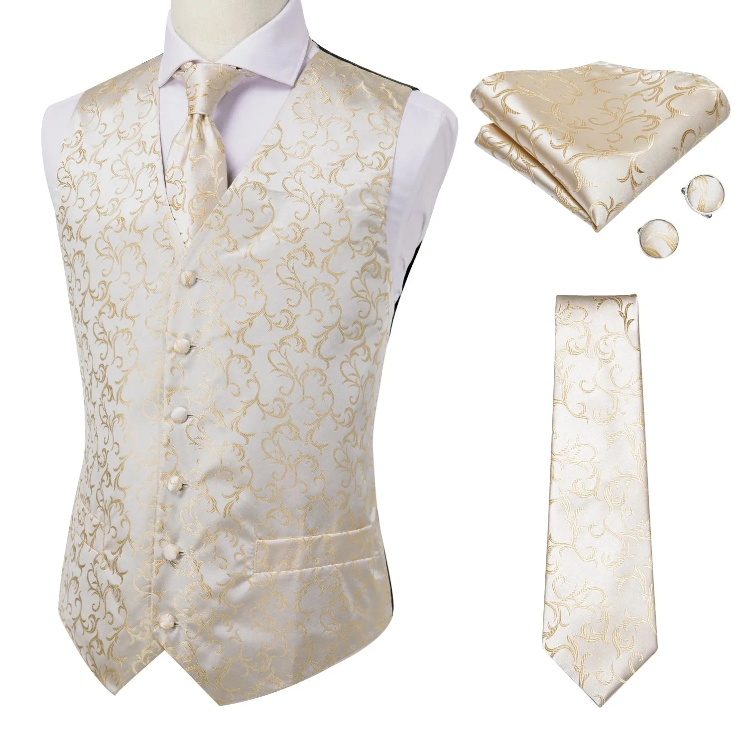 Vintage Brown Paisley Formal Vest