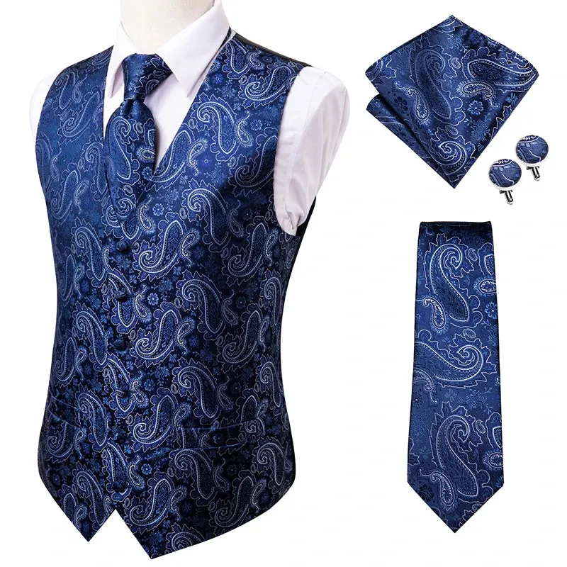 Vintage Brown Paisley Formal Vest