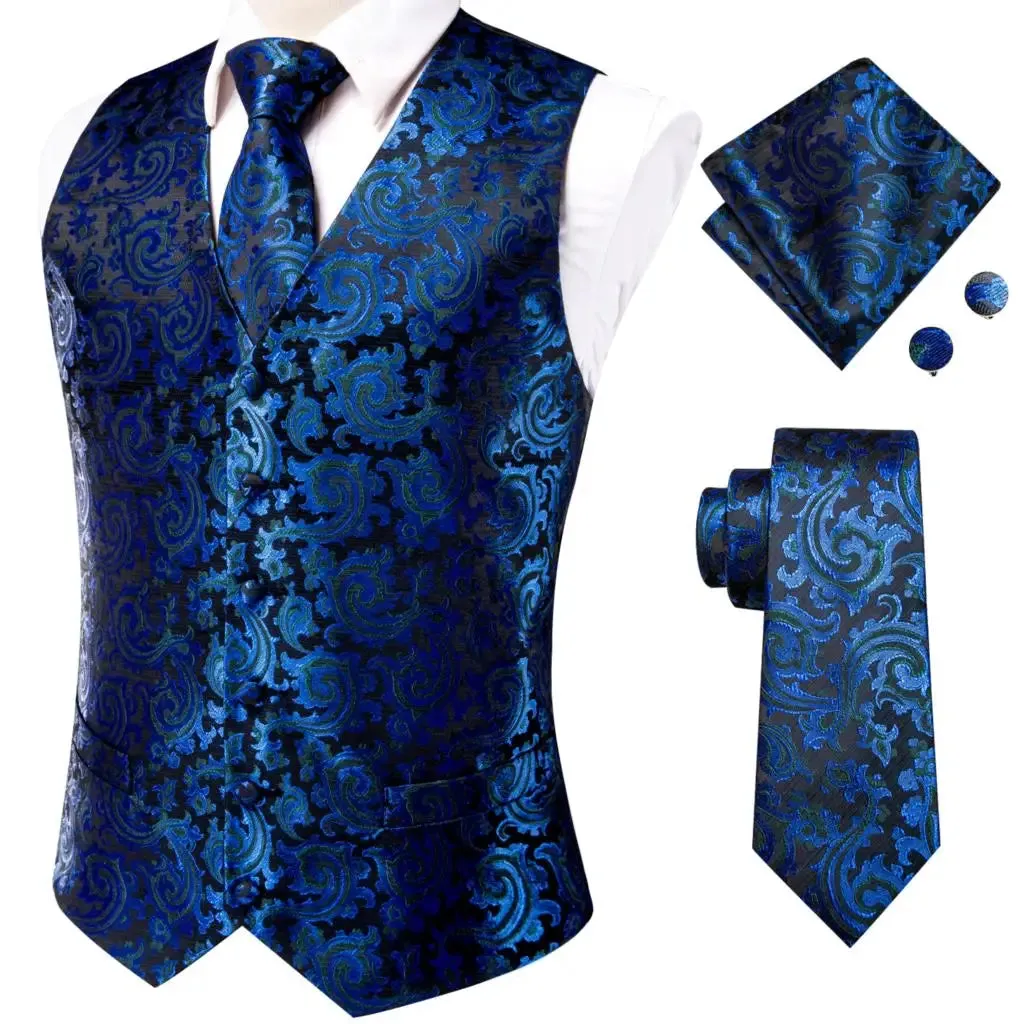 Vintage Brown Paisley Formal Vest