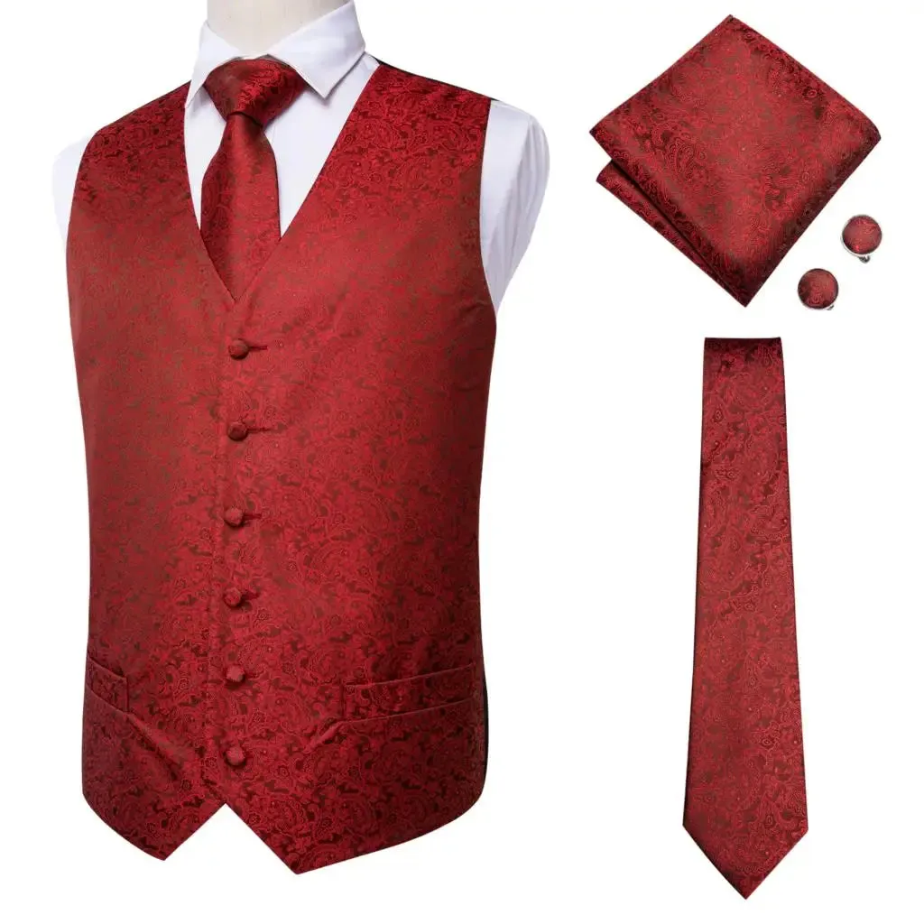 Vintage Brown Paisley Formal Vest