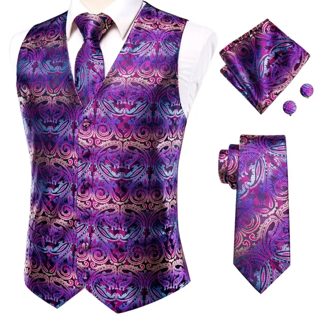 Vintage Brown Paisley Formal Vest