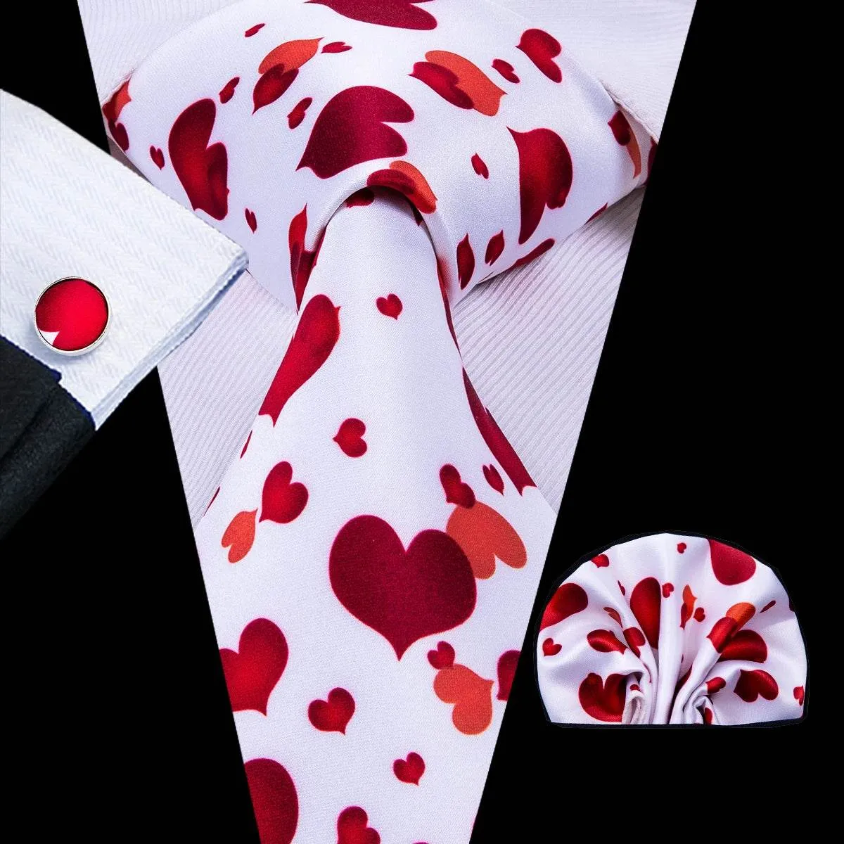Vintage Floral Silk Tie Set for Men