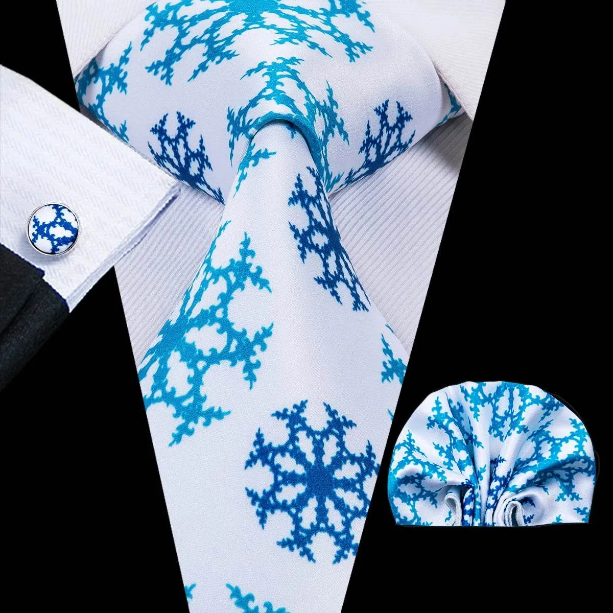 Vintage Floral Silk Tie Set for Men