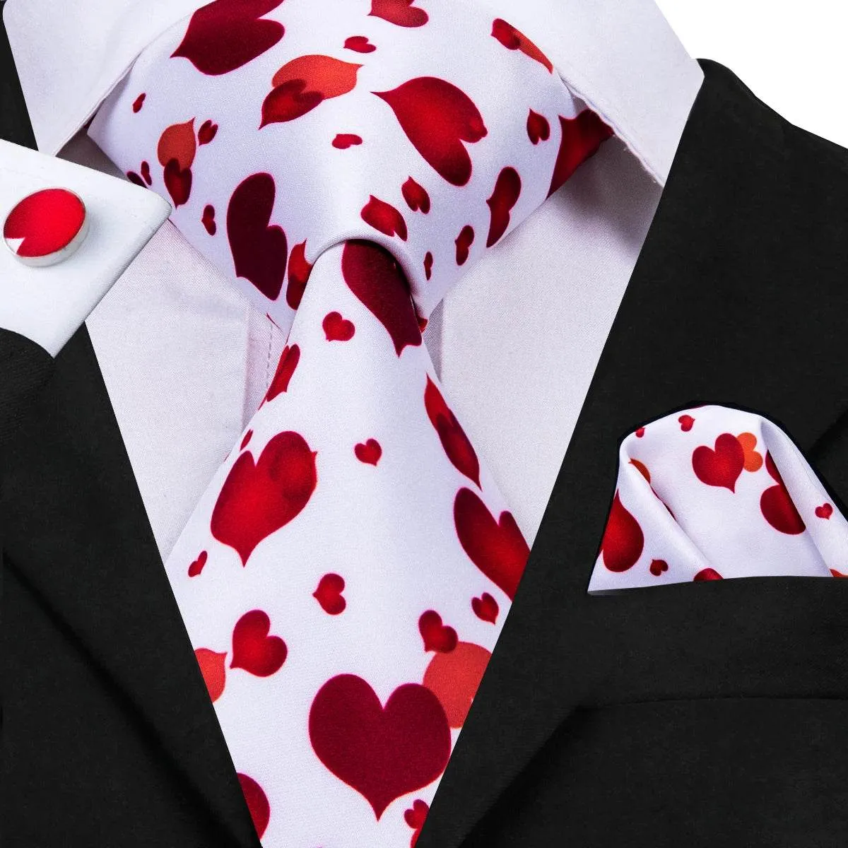 Vintage Floral Silk Tie Set for Men