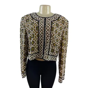 Vintage Niteline Hand-Beaded Long-Sleeve Cropped Jacket Size XL