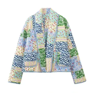 Vintage Patchwork Flower Jacket for Women by WOLFFMODE