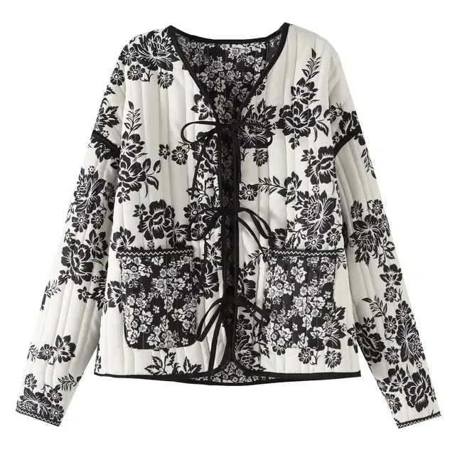 Vintage Patchwork Flower Jacket for Women by WOLFFMODE
