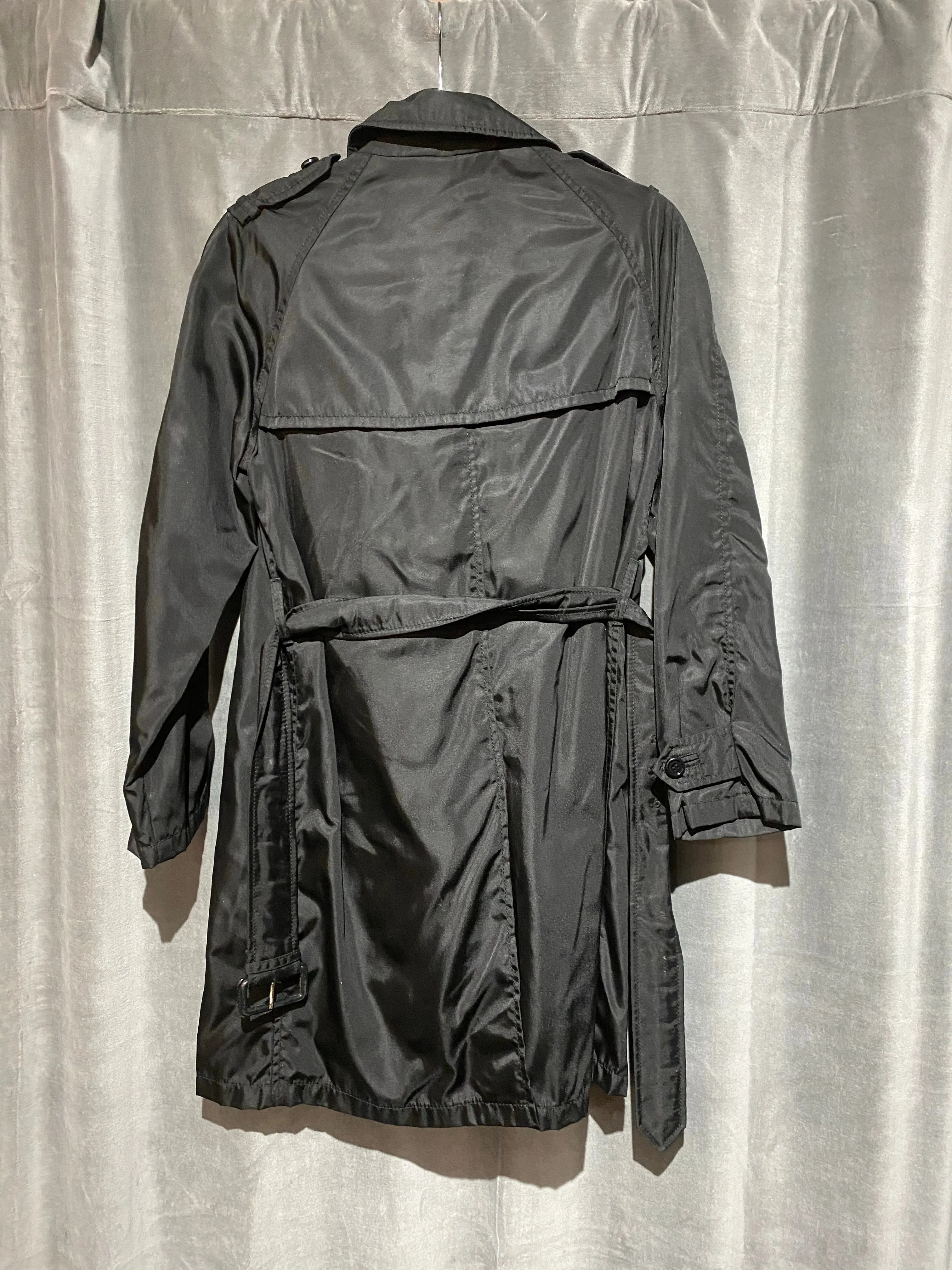Vintage: Prada Black Collared Raincoat