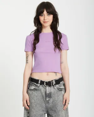 Volcomstone Tight Crop T-shirt - IRIS PURPLE
