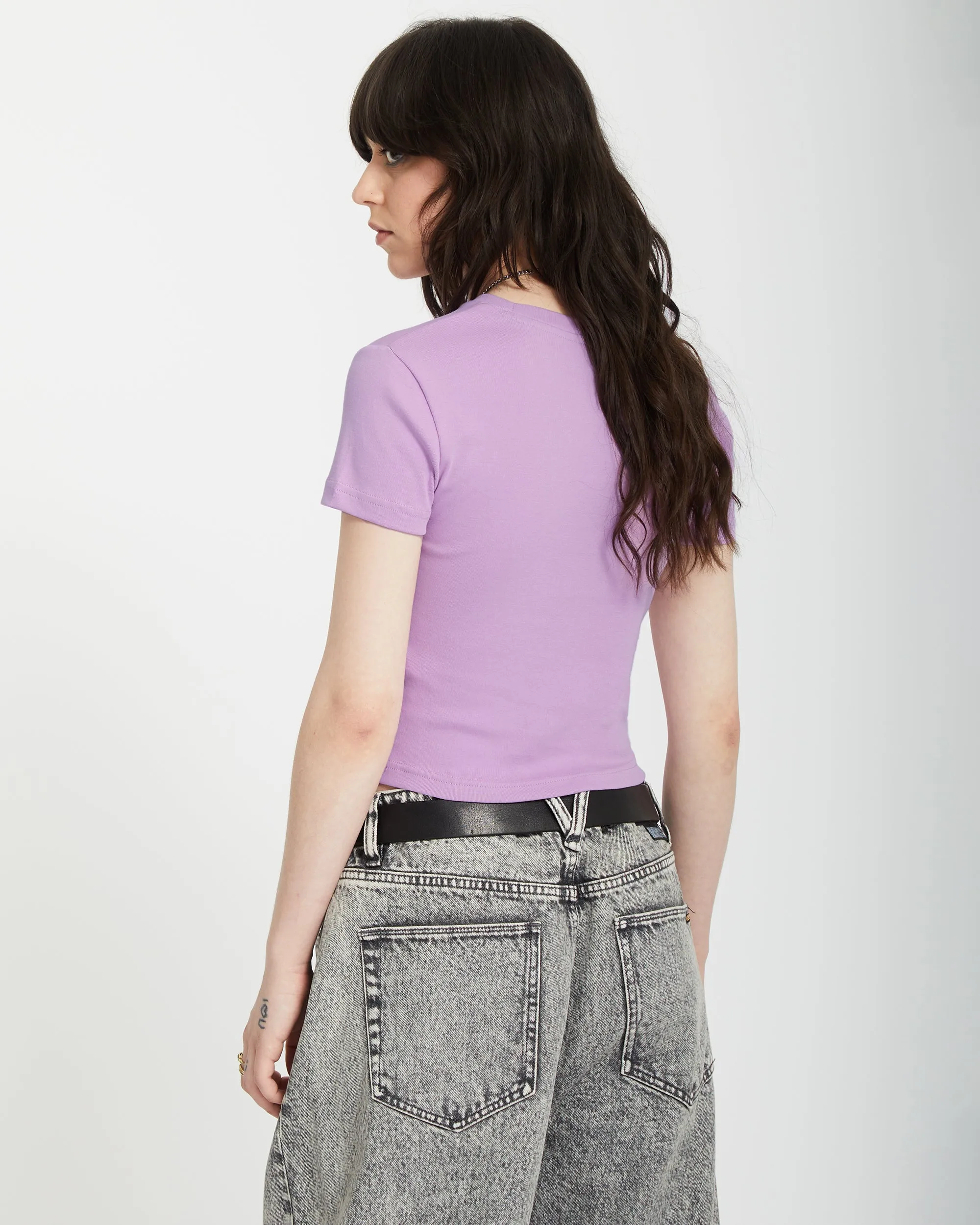 Volcomstone Tight Crop T-shirt - IRIS PURPLE