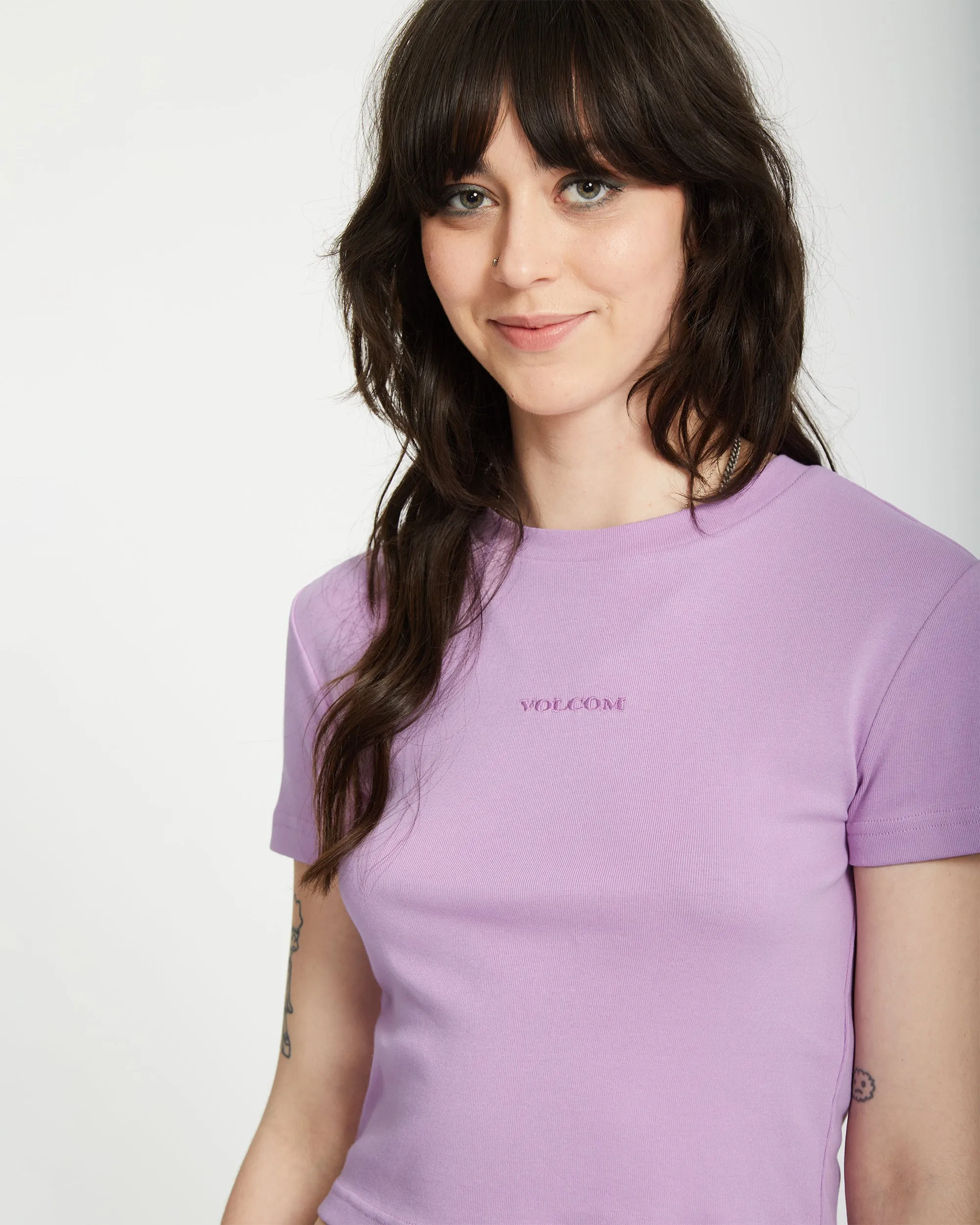 Volcomstone Tight Crop T-shirt - IRIS PURPLE