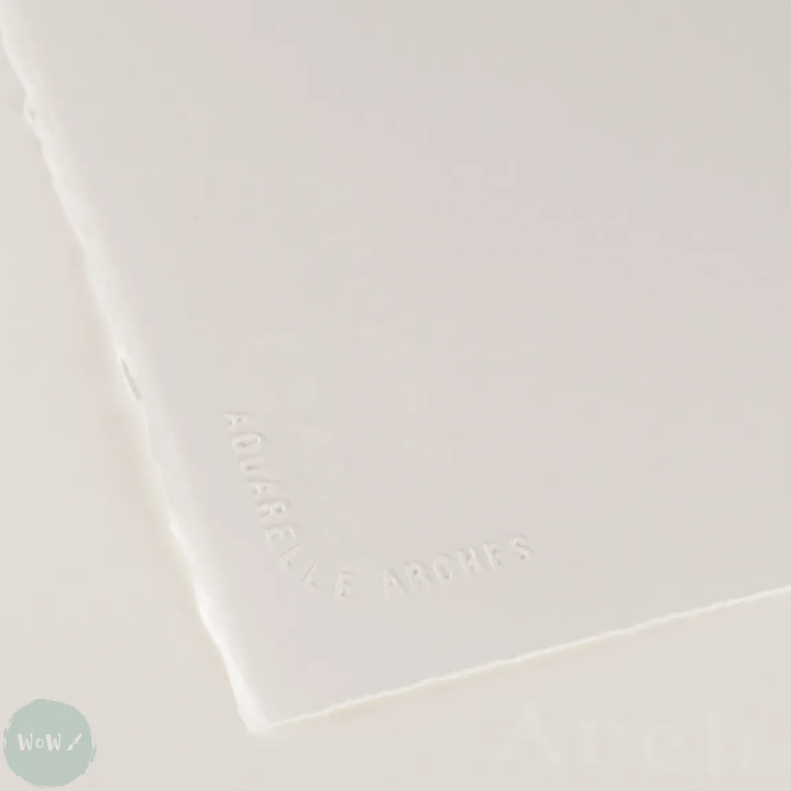 Watercolour Paper - BLOCK - ARCHES Aquarelle -  SATINE (HOT PRESSED / SMOOTH)  140 lb/ 300 gsm WHITE  46 x 61 cm, 18 x 24",