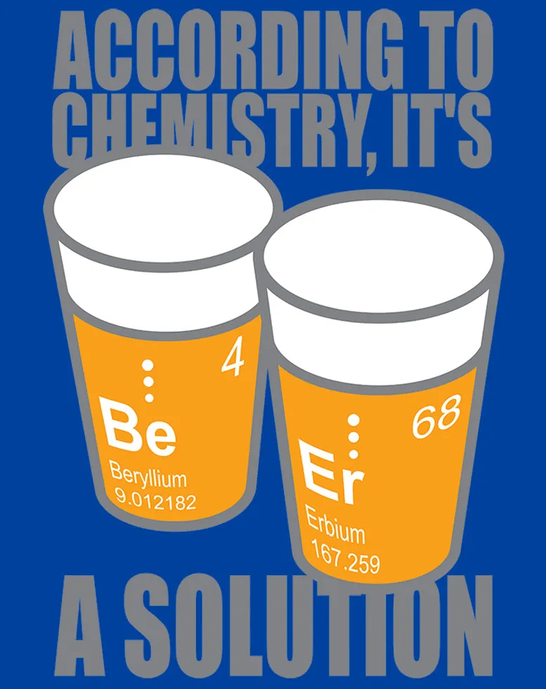 Weird Science Be-Er: It's A Solution Official Women's T-shirt (Royal Blue)