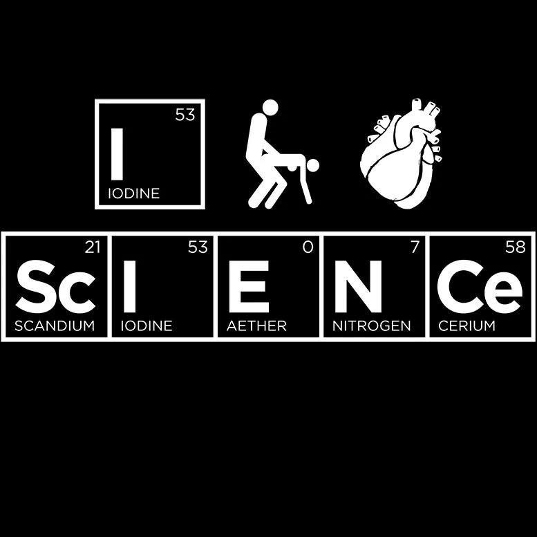 Weird Science I (Stick Figure Anatomical Heart) Science Official Women's T-shirt (Black)