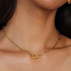 Willow T-Bar Necklace, Gold