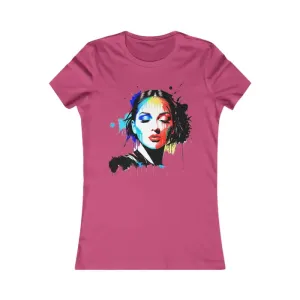 Women Favorite Tee with Bold Paint Illustration Vibe