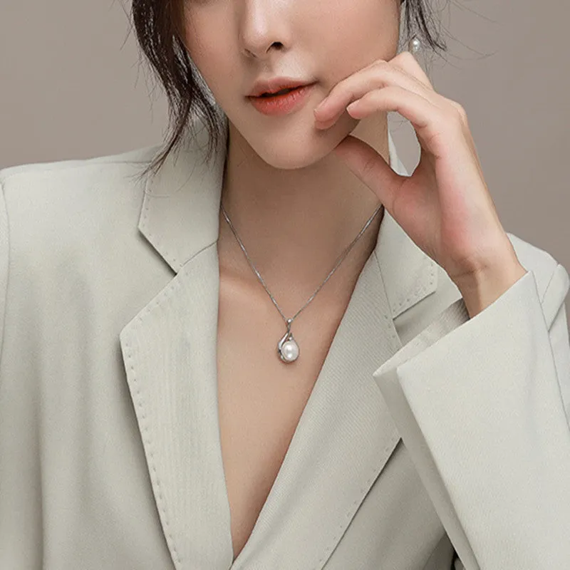 Women's S925 Silver Pearl Necklace