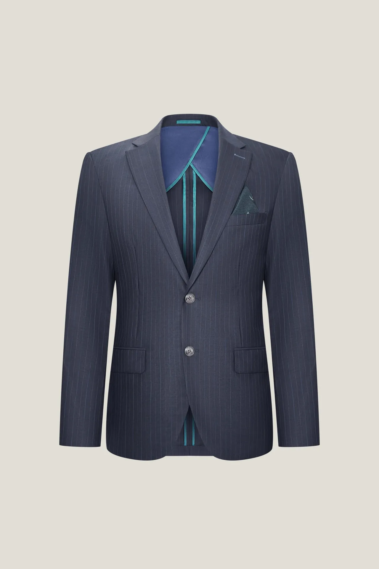 Wool Blend Smart Fit Stripe Suit Blazer