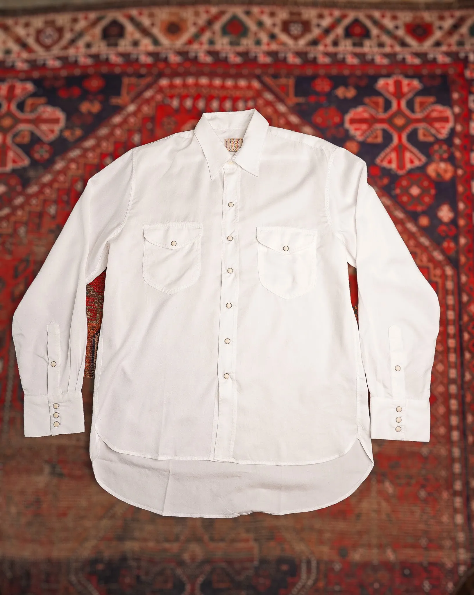 Wythe Tencel Gabardine Pearlsnap Shirt - Natural