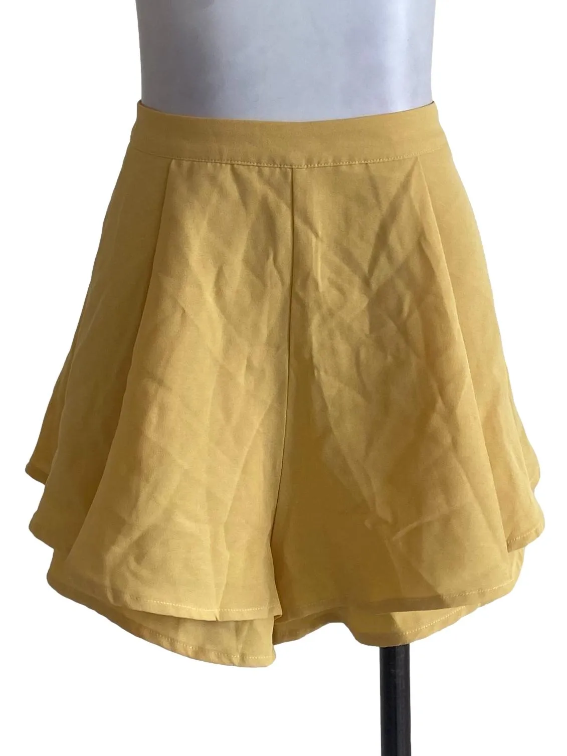 Yellow Box Pleated Shorts