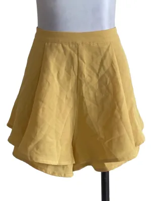 Yellow Box Pleated Shorts