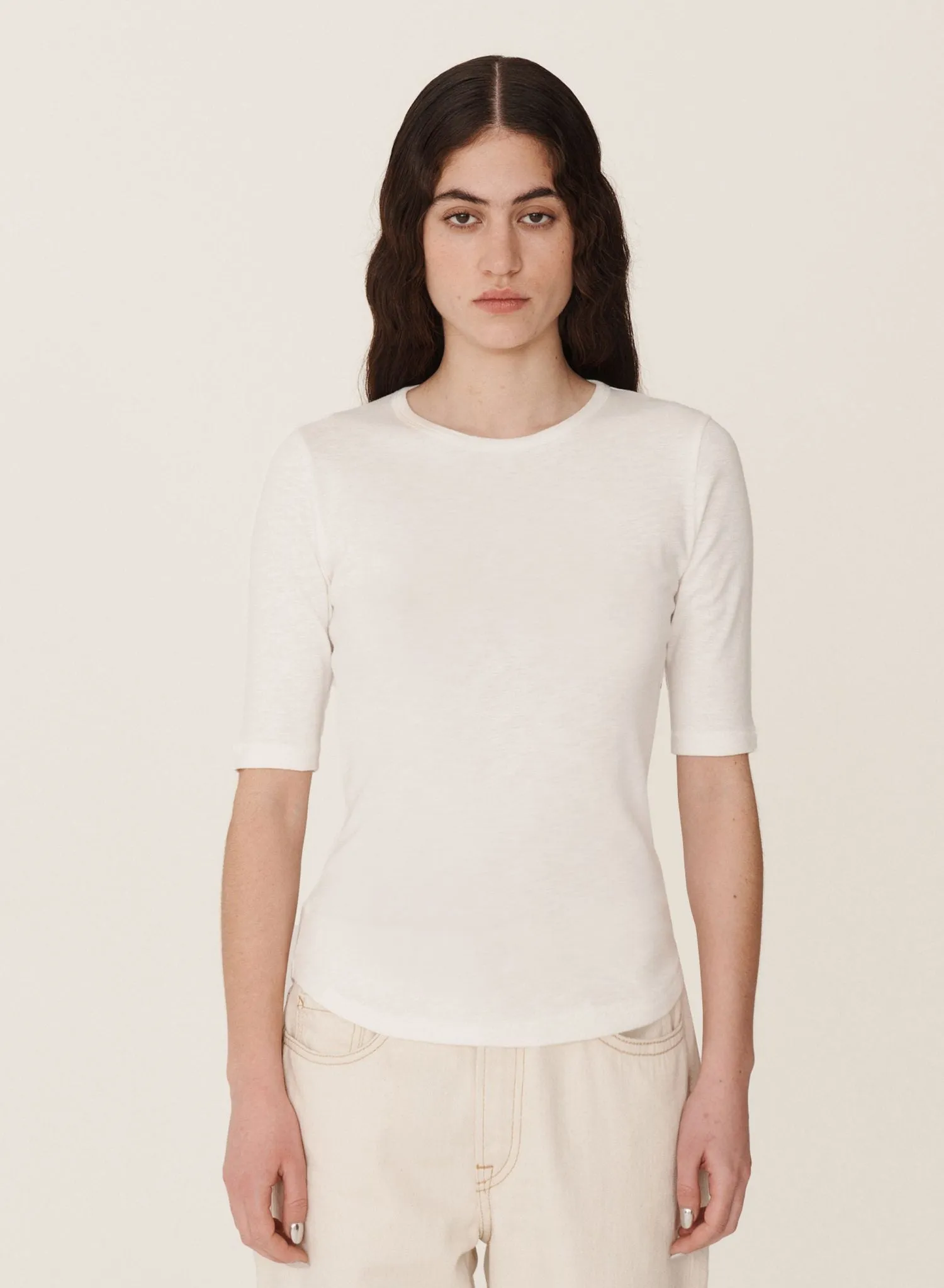 YMC Charlotte S/S Top White