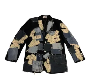 Youth Patchwork Money Blazer